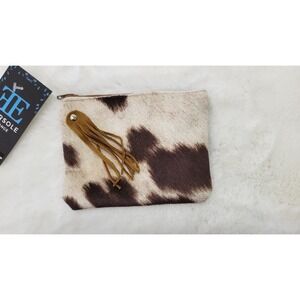 Handcrafted Cow Print Coin Purse - Compact and Charming!